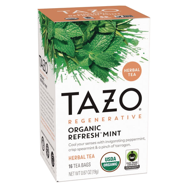 Seattle's Best Tea Bags, Organic Refresh Mint, 16/Box, 6 Boxes/Carton (TZO00350) Case of 96