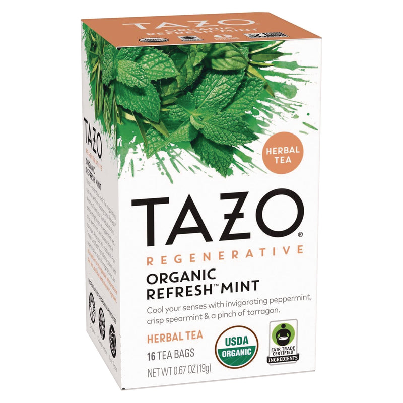 Seattle's Best Tea Bags, Organic Refresh Mint, 16/Box, 6 Boxes/Carton (TZO00350) Case of 96
