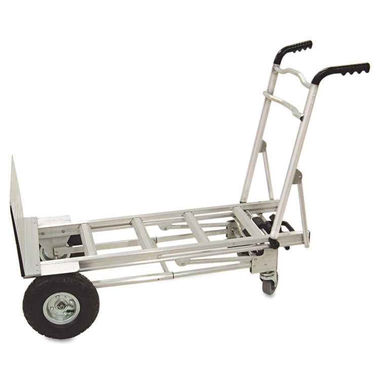 Cosco® 3-in-1 Convertible Hand Truck, 800 lb to 1,000 lb Capacity, 21.06 x 21.85 x 48.03, Aluminum (CSC12312ABL1E) Each