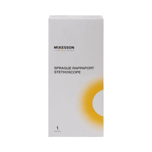 McKesson LUMEON™ Sprague Stethoscope Black 2-Tube 22 Inch Tube Double Sided Chestpiece (363729_EA) 1/EA