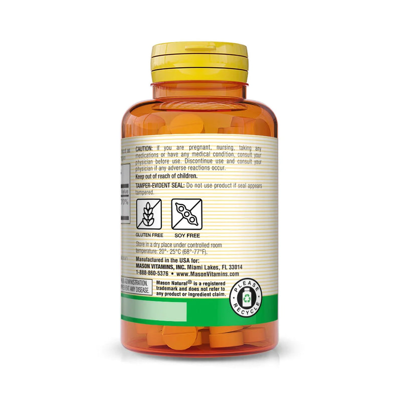 Mason Natural® Vitamin Supplement Vitamin B12 1,000 mcg Strength Tablet 100 per Bottle (853039_BT) 1/BT