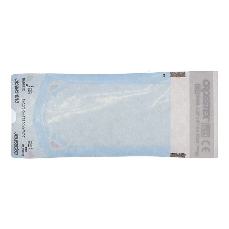 Duo-Check® Sterilization Pouch Ethylene Oxide (EO) Gas / Steam 2-1/4 X 4-1/2 Inch Transparent / Blue Self Seal Paper / Film (911393_BX) 200/BX