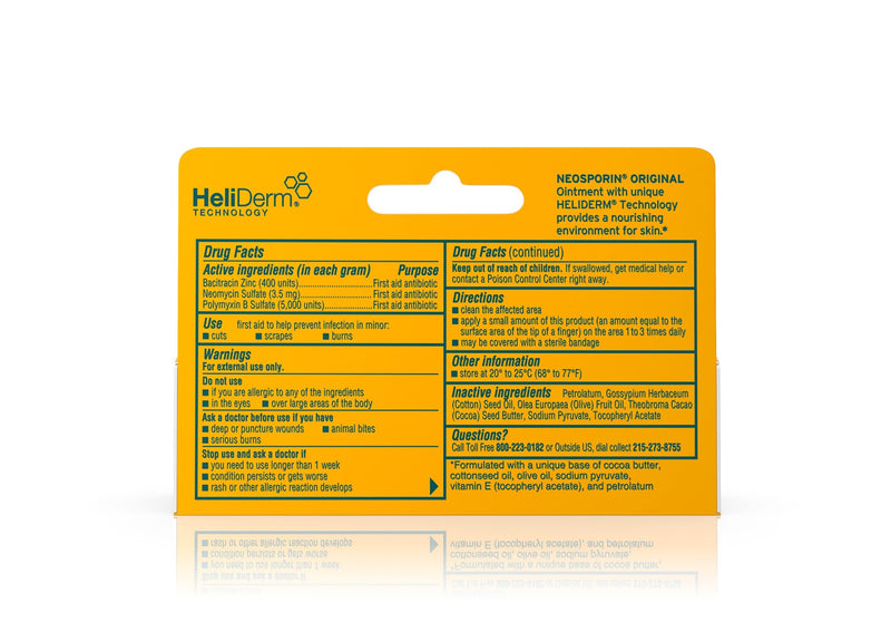 Neosporin® First Aid Antibiotic Bacitracin / Neomycin / Polymyxin B Ointment 0.5 oz. Tube (386810_TU) 1/TU