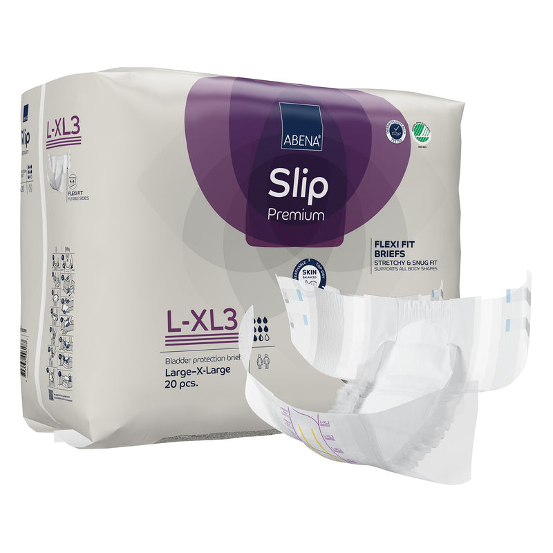 Abena Slip Flexi Fit Unisex Adult Incontinence Brief Large / X-Large Disposable Heavy Absorbency (1246195_CS) 80/CS