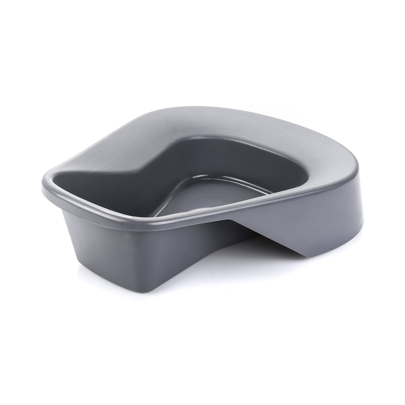 McKesson Pontoon Bedpan Graphite 2 Quart / 1893 mL (1028131_CS) 20/CS
