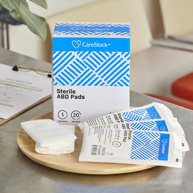 CareStock™ Abdominal Pad 5 X 9 Inch Sterile 1 per Pack (1242213_CS) 400/CS