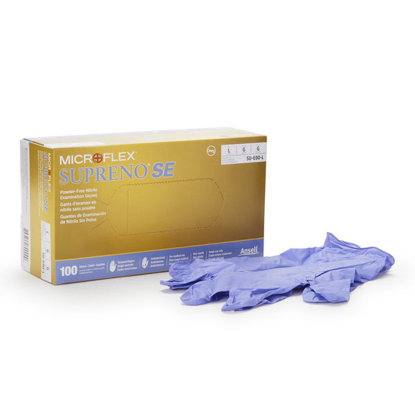 Supreno® SE Exam Glove Large NonSterile Nitrile Standard Cuff Length Textured Fingertips Blue Not Rated (368032_CS) 1000/CS