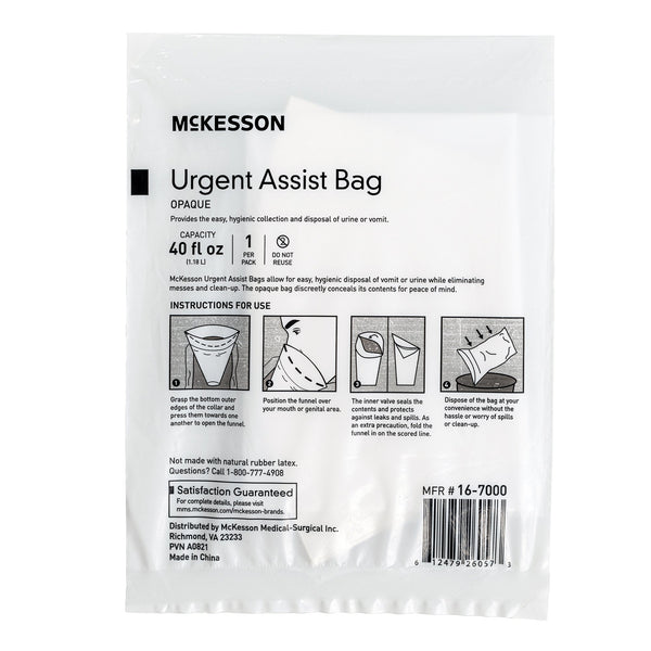McKesson Emesis Bag 40 oz. White (1196425_BG) 12/BG