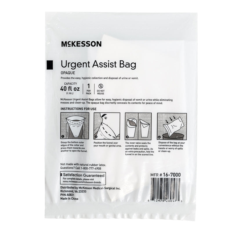 McKesson Emesis Bag 40 oz. White (1196425_CS) 240/CS