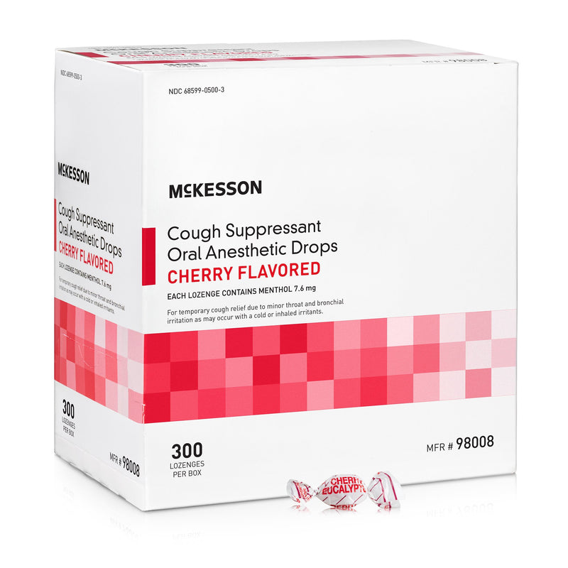 McKesson Brand Cold and Cough Relief 7.6 mg Strength Lozenge 300 per Box (1111732_BX) 300/BX