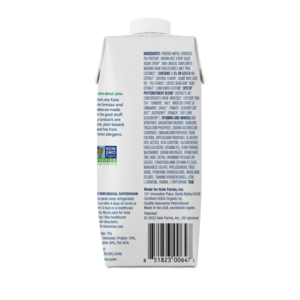 Kate Farms Peptide 1.5 Oral Supplement Vanilla Flavor Liquid 11 oz. Carton (1184936_EA) 1/EA