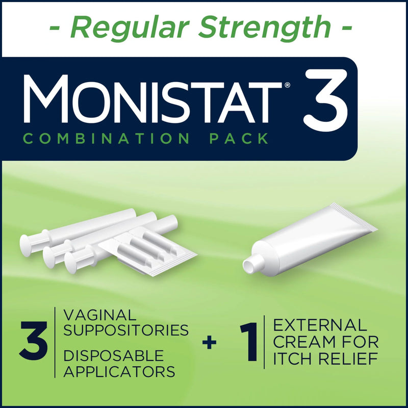 MONISTAT® 3-Day Treatment Combination Pack Ovule® Vaginal Antifungal 200 mg / 2% Strength Ovule® insert 3 Per Box Applicator (1231448_BX) 3/BX