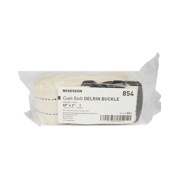 McKesson Gait Belt 60 Inch Length White Polyester (864734_EA) 1/EA