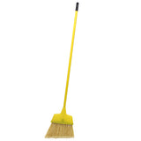 Impact® Angled Broom w/ Plastic Bristles & Aluminum Handle, 55 Inch, Yellow, 6/Case (IMP91527B) Each