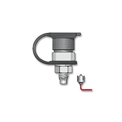 Checkers Warning Whip Quick Disconnect Base Mount, Lighted, Hot Plug w/12 in Pigtail and Debris Cap (916-FSQD-B) Each