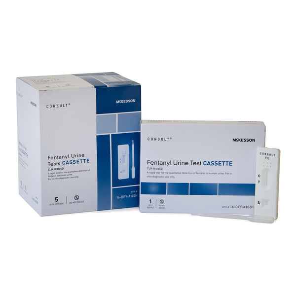 McKesson Consult™ Drugs of Abuse Test Kit Fentanyl (OTC Approved) 5 Tests CLIA Waived (1246106_CS) 64/CS
