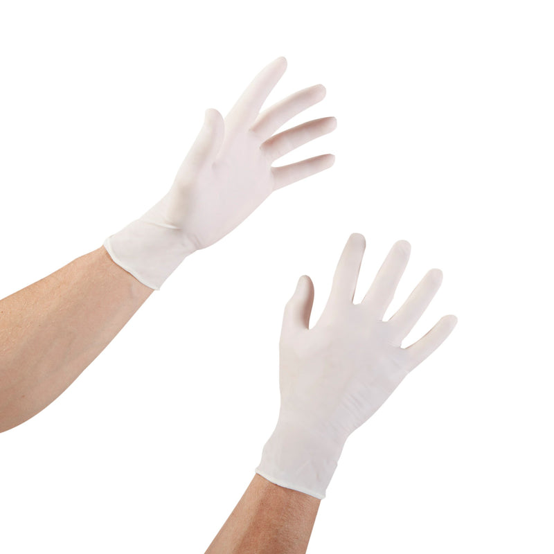 McKesson Confiderm® Exam Glove X-Small NonSterile Latex Standard Cuff Length Fully Textured Ivory Not Rated (921596_BX) 100/BX