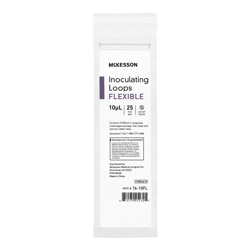 McKesson Inoculating Loop 10 µL High Impact Polystyrene Integrated Handle Sterile (1175309_CS) 1000/CS