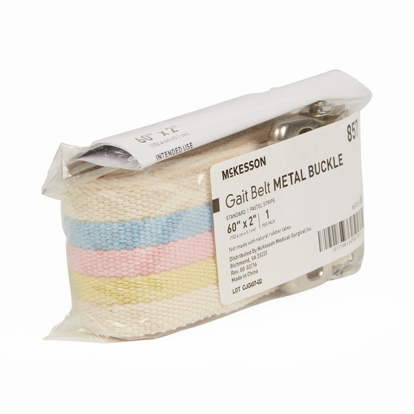 McKesson Gait Belt 60 Inch Length Pastel Stripe Polyester (864670_EA) 1/EA