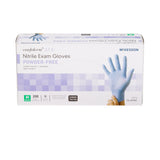 McKesson Confiderm® 3.5C Exam Glove Medium NonSterile Nitrile Standard Cuff Length Textured Fingertips Blue Chemo Tested (765875_BX) 200/BX