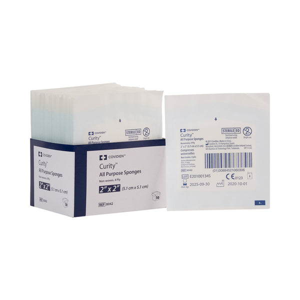 Curity™ Nonwoven Sponge 2 X 2 Inch 4-Ply Sterile 2 per Pack (529380_PK) 1/PK