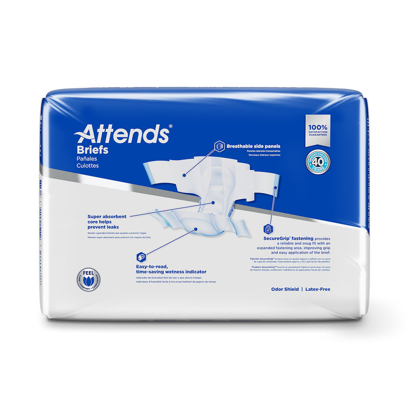 Attends® Care Advanced Unisex Adult Incontinence Brief Large Disposable Heavy Absorbency (1247853_CS) 100/CS