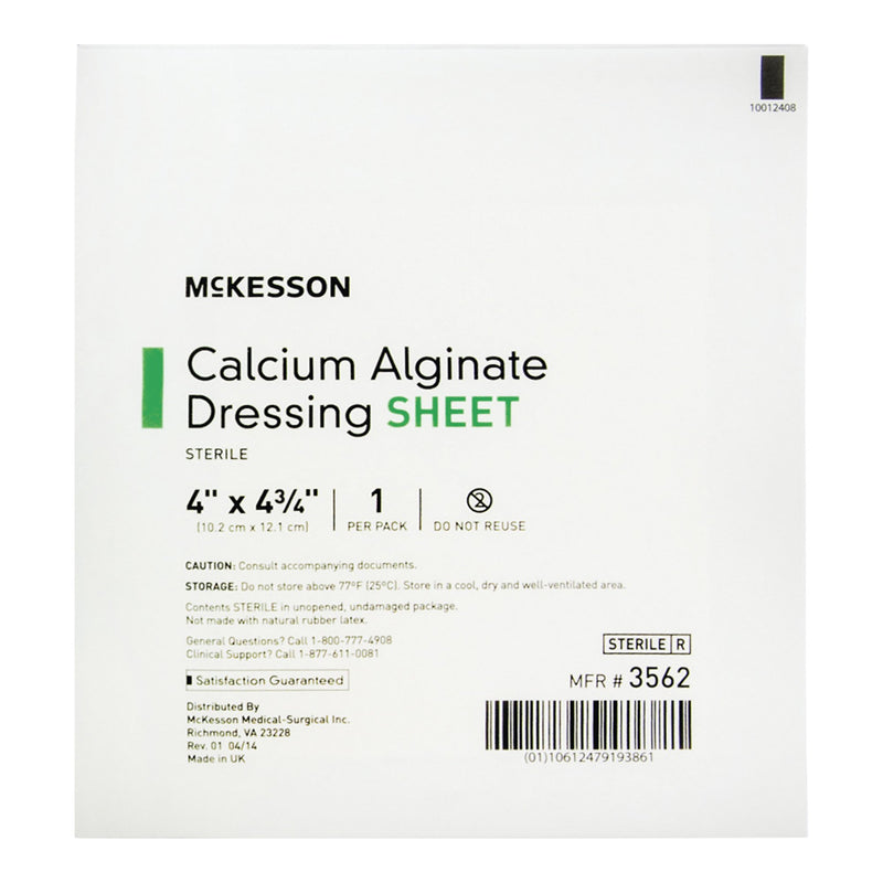 McKesson Alginate Dressing 4 X 4-3/4 Inch Rectangle (883265_EA) 1/EA