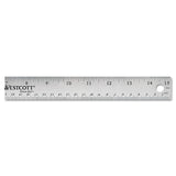 Westcott® Stainless Steel Office Ruler With Non Slip Cork Base, Standard/Metric, 15" Long (ACM10416) Each