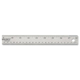 Westcott® Stainless Steel Office Ruler With Non Slip Cork Base, Standard/Metric, 18" Long (ACM10417)