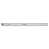 Westcott® Stainless Steel Office Ruler With Non Slip Cork Base, Standard/Metric, 18" Long (ACM10417)