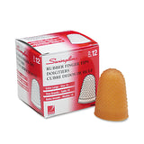 Swingline® Rubber Finger Tips, 14 (X-Large), Amber, Dozen (SWI54014) Pack of 12