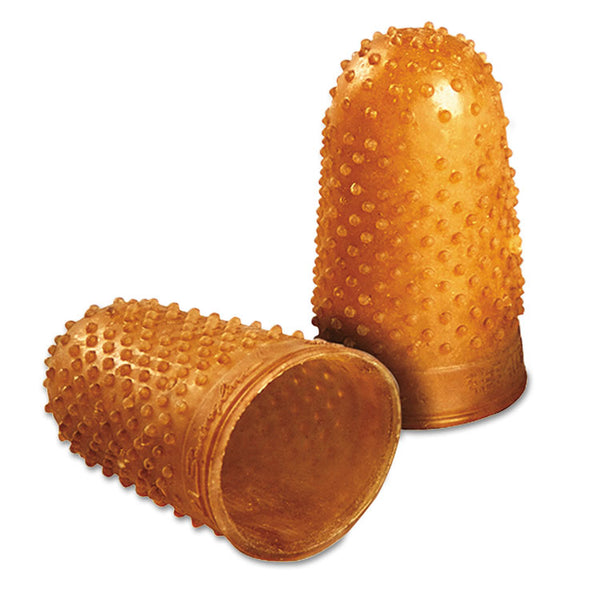 Swingline® Rubber Finger Tips, 14 (X-Large), Amber, Dozen (SWI54014)