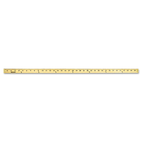 Westcott® Wood Yardstick with Metal Ends, 36" Long. Clear Lacquer Finish (ACM10425) Each