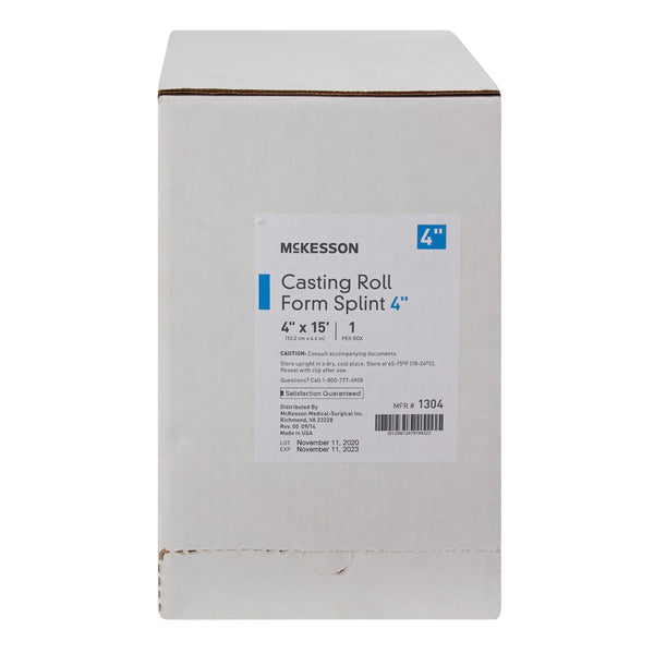 McKesson Padded Splint Roll 4 Inch X 15 Foot Fiberglass White (862508_BX) 1/BX