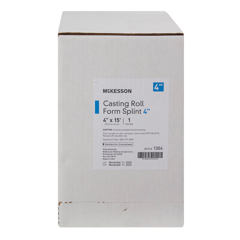 McKesson Padded Splint Roll 4 Inch X 15 Foot Fiberglass White (862508_BX) 1/BX