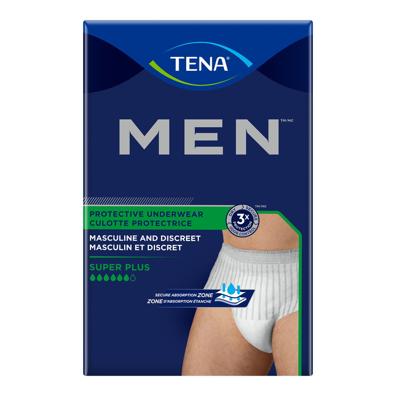 TENA® MEN™ Super Plus Male Adult Absorbent Underwear Pull On with Tear Away Seams Small / Medium Disposable Heavy Absorbency (738749_CS) 64/CS