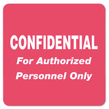 Tabbies® HIPAA Labels, CONFIDENTIAL For Authorized Personnel Only, 2 x 2, Red, 500/Roll (TAB40570) Roll of 500