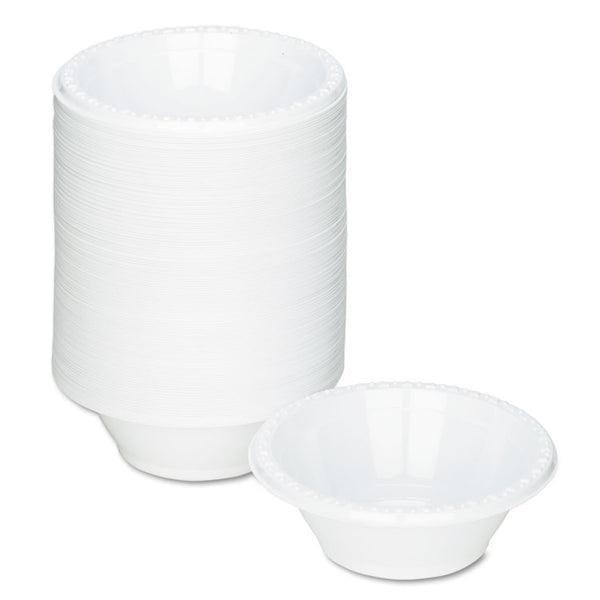 Tablemate® Plastic Dinnerware, Bowls, 5 oz, White, 125/Pack (TBL5244WH)