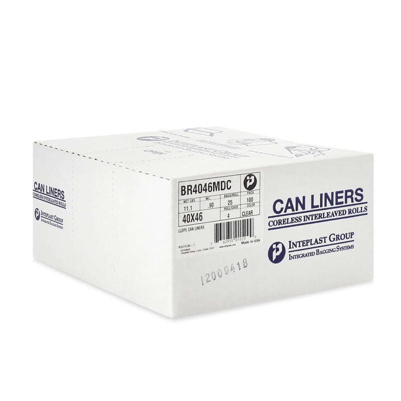 McKesson Trash Bag 45 gal. Clear LLDPE 0.90 mil 40 X 46 Inch Star Seal Bottom Coreless Roll (1137634_CS) 100/CS