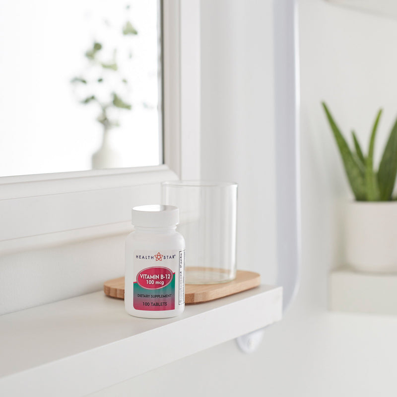Geri-Care® Vitamin Supplement Vitamin B12 100 mcg Strength Tablet 100 per Bottle (775733_CS) 12/CS