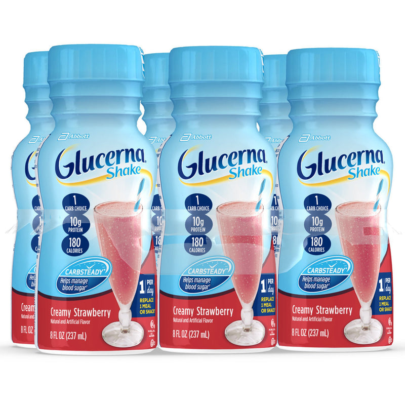 Glucerna® Original Shake Oral Supplement Creamy Strawberry Flavor Liquid 8 oz. Bottle (649275_PK) 6/PK