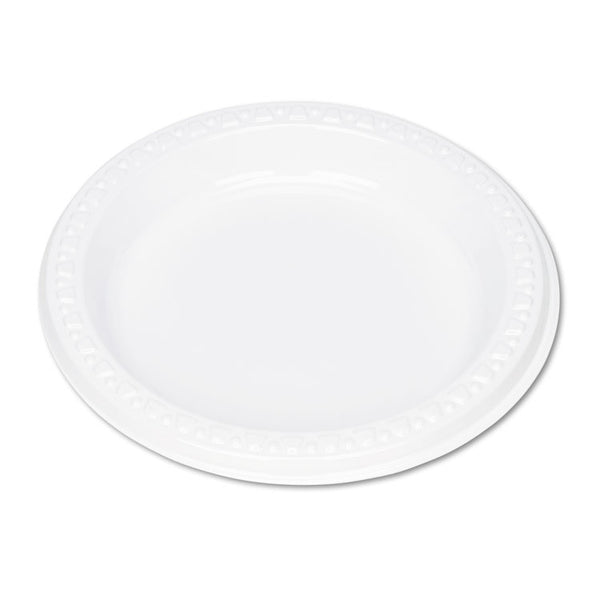Tablemate® Plastic Dinnerware, Plates, 6" dia, White, 125/Pack (TBL6644WH)