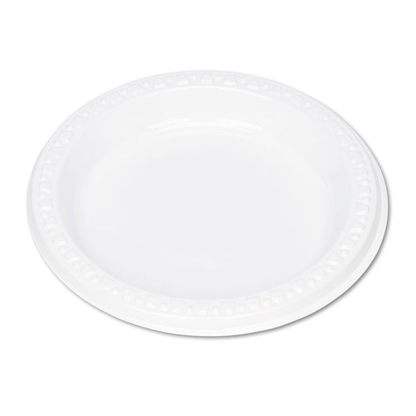 Tablemate® Plastic Dinnerware, Plates, 6" dia, White, 125/Pack (TBL6644WH) Pack of 125