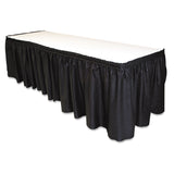 Tablemate Table Set Linen-Like Table Skirting, 29" x 14ft, Black (TBLLS2914BK) Each
