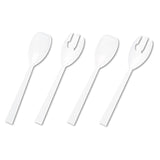 Tablemate® Table Set Plastic Serving Forks and Spoons, White, 24 Forks, 24 Spoons per Pack (TBLW95PK4) Box of 12