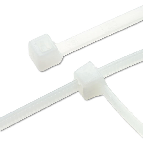 Tatco Nylon Cable Ties, 11 x 0.19, 50 lb, Natural, 500/Pack (TCO22300)