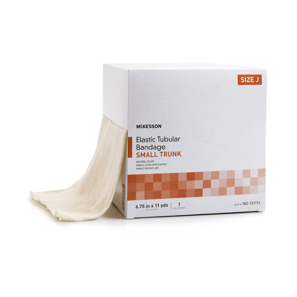 McKesson Spandagrip™ Elastic Tubular Support Bandage 6-3/4 Inch X 11 Yard Small Trunk Pull On Natural NonSterile Size J Standard Compression (1112852_BX) 1/BX