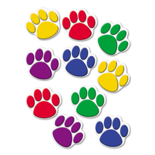 Teacher Created Resources Paw Print Accents, Assorted Colors, 30 Pieces (TCR4114) Pack of 30