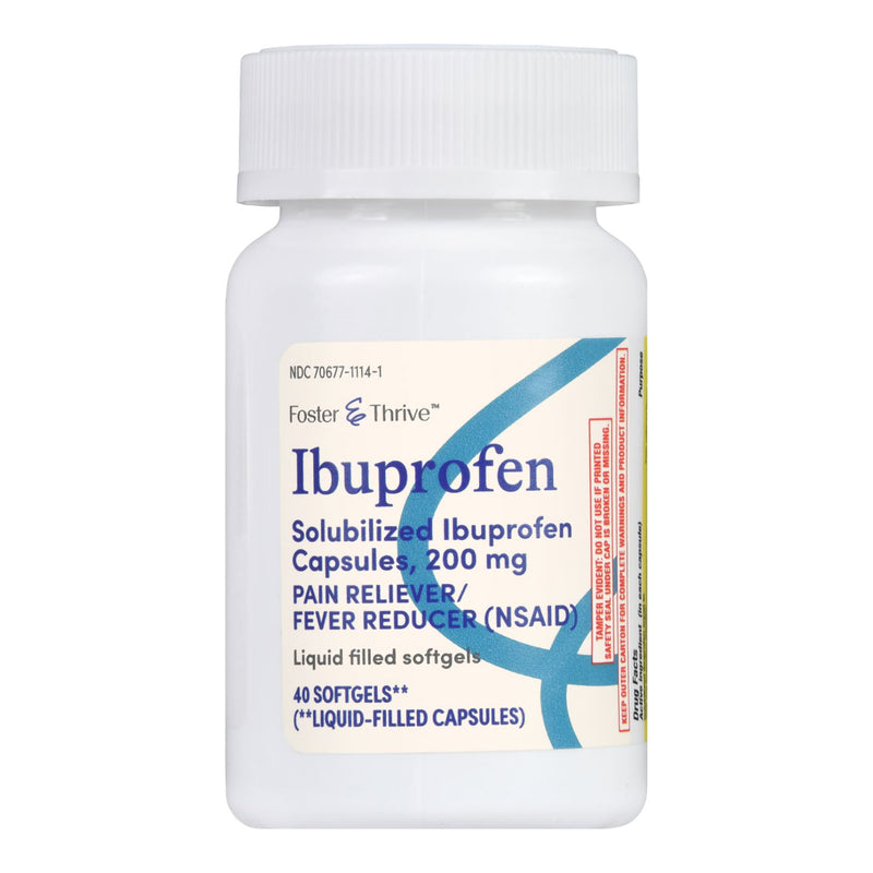 Foster & Thrive™ Pain Relief 200 mg Strength Ibuprofen Capsule 40 per Bottle (1238985_BT) 1/BT