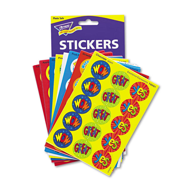 TREND® Stinky Stickers Variety Pack, Praise Words, Assorted Colors, 435/Pack (TEPT6490)